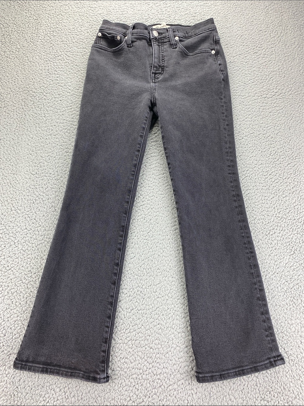 Madewell Women's Mid-Rise Kick Out Crop Flare Denim Jeans |  Size: 26